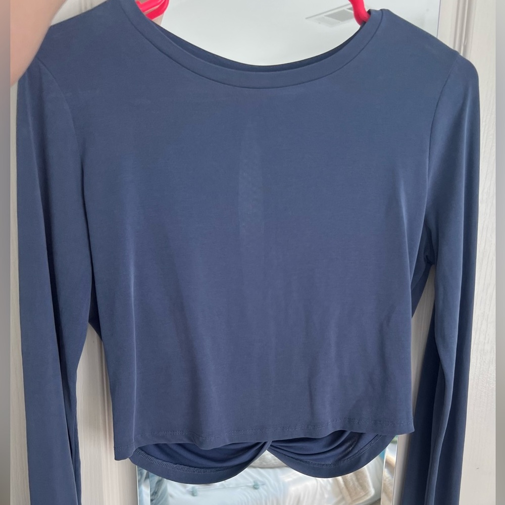 Blue OGL open back long sleeve tee